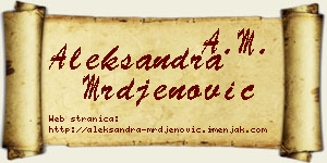 Aleksandra Mrđenović vizit kartica